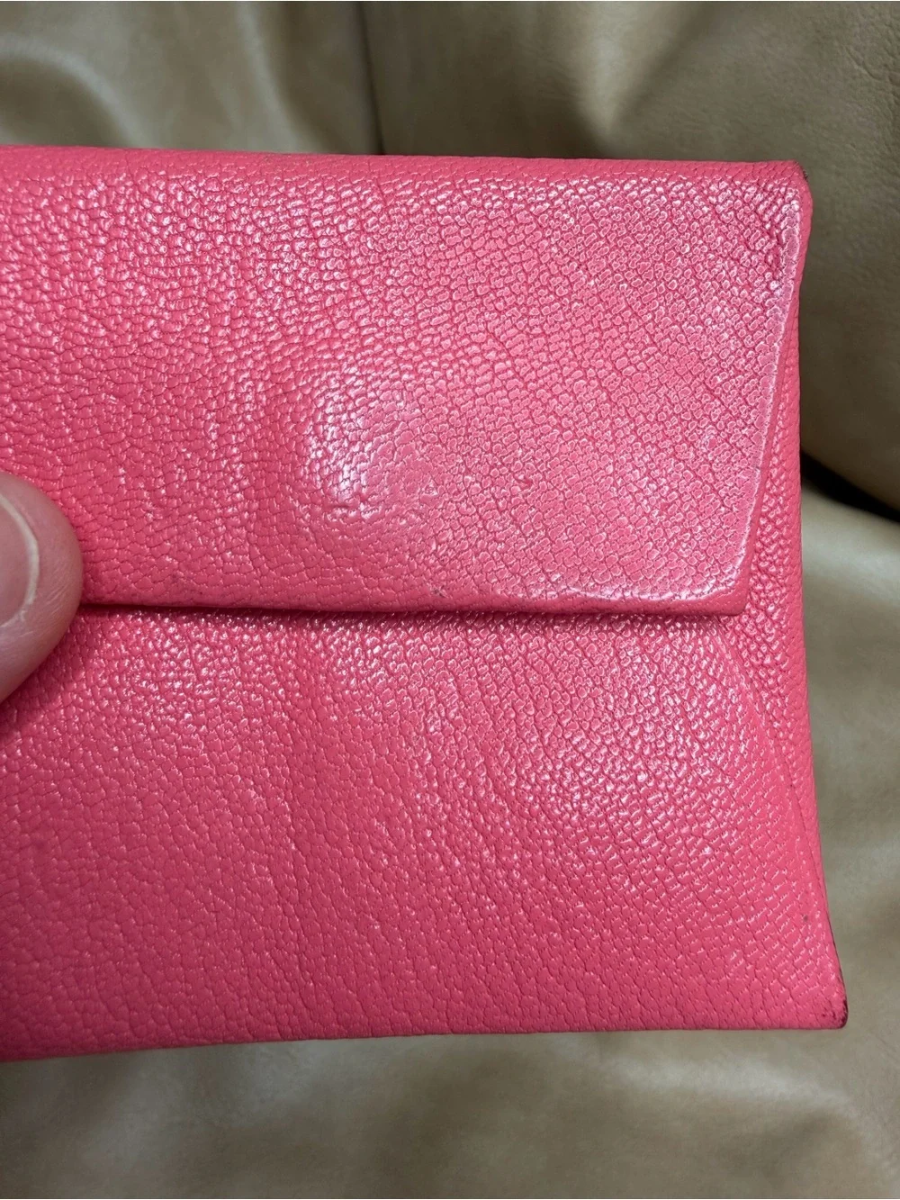 Hermes pebbled leather